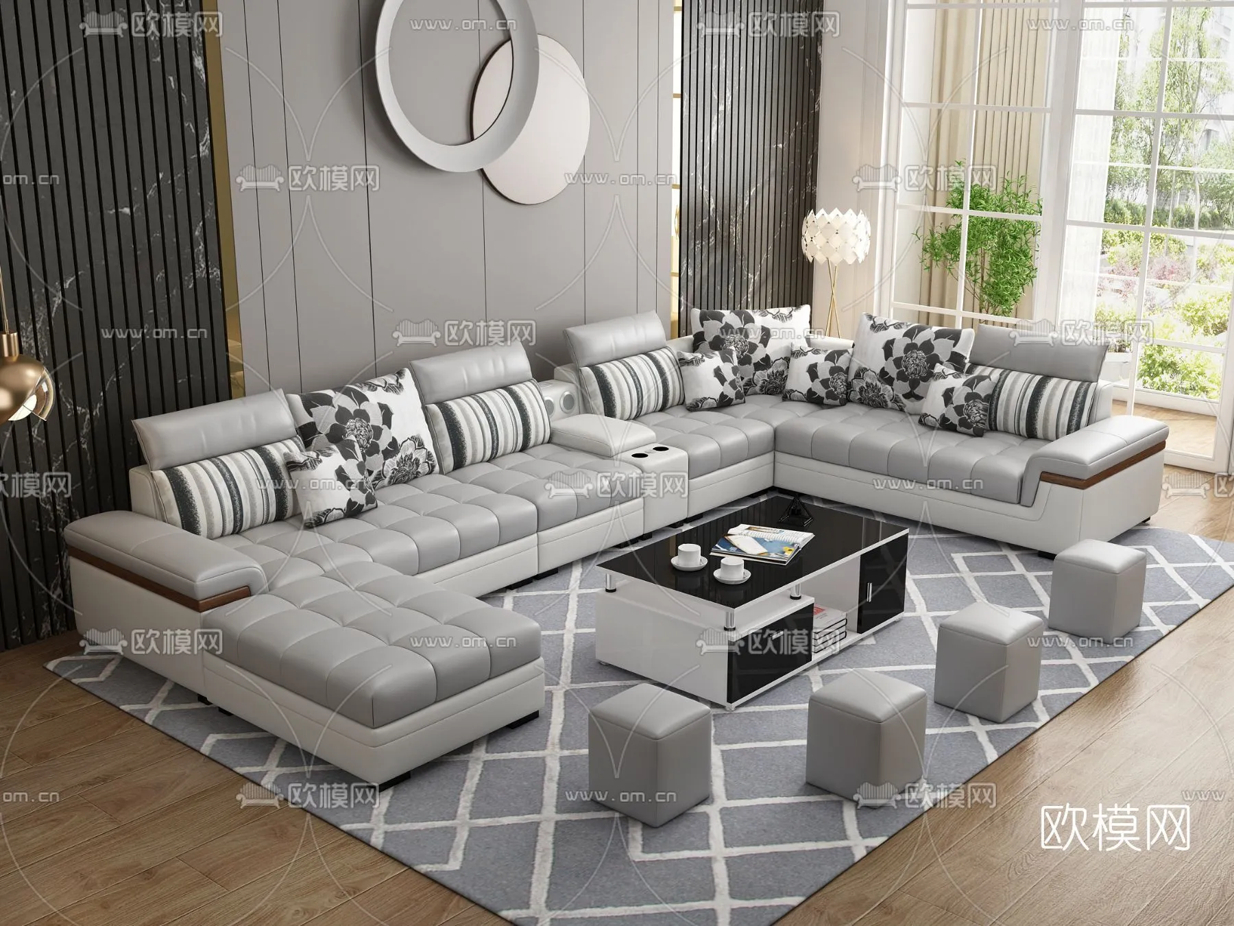 FURNITURE – SOFA – 3D Model For Interior Design – 11090