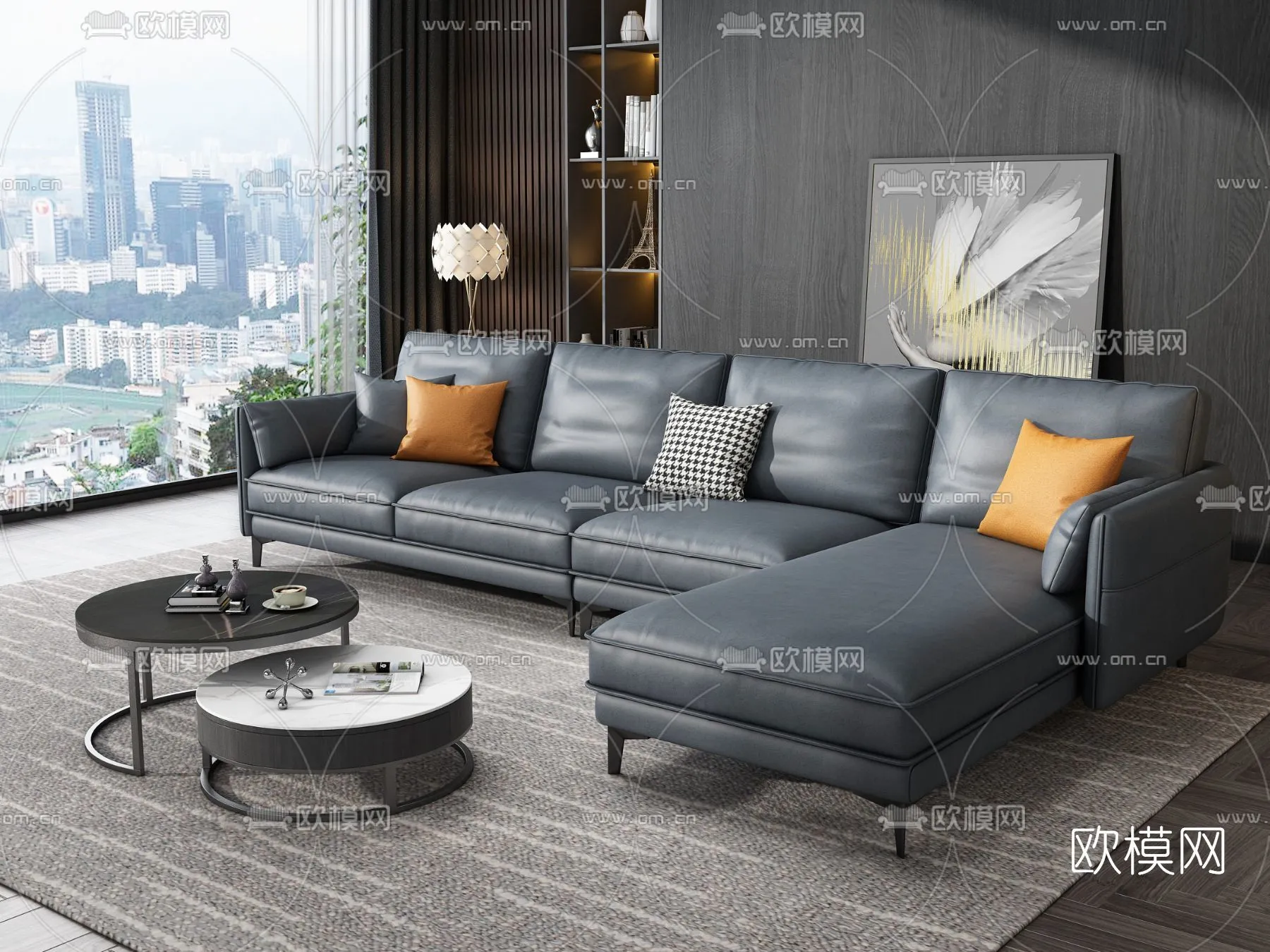 FURNITURE – SOFA – 3D Model For Interior Design – 11095