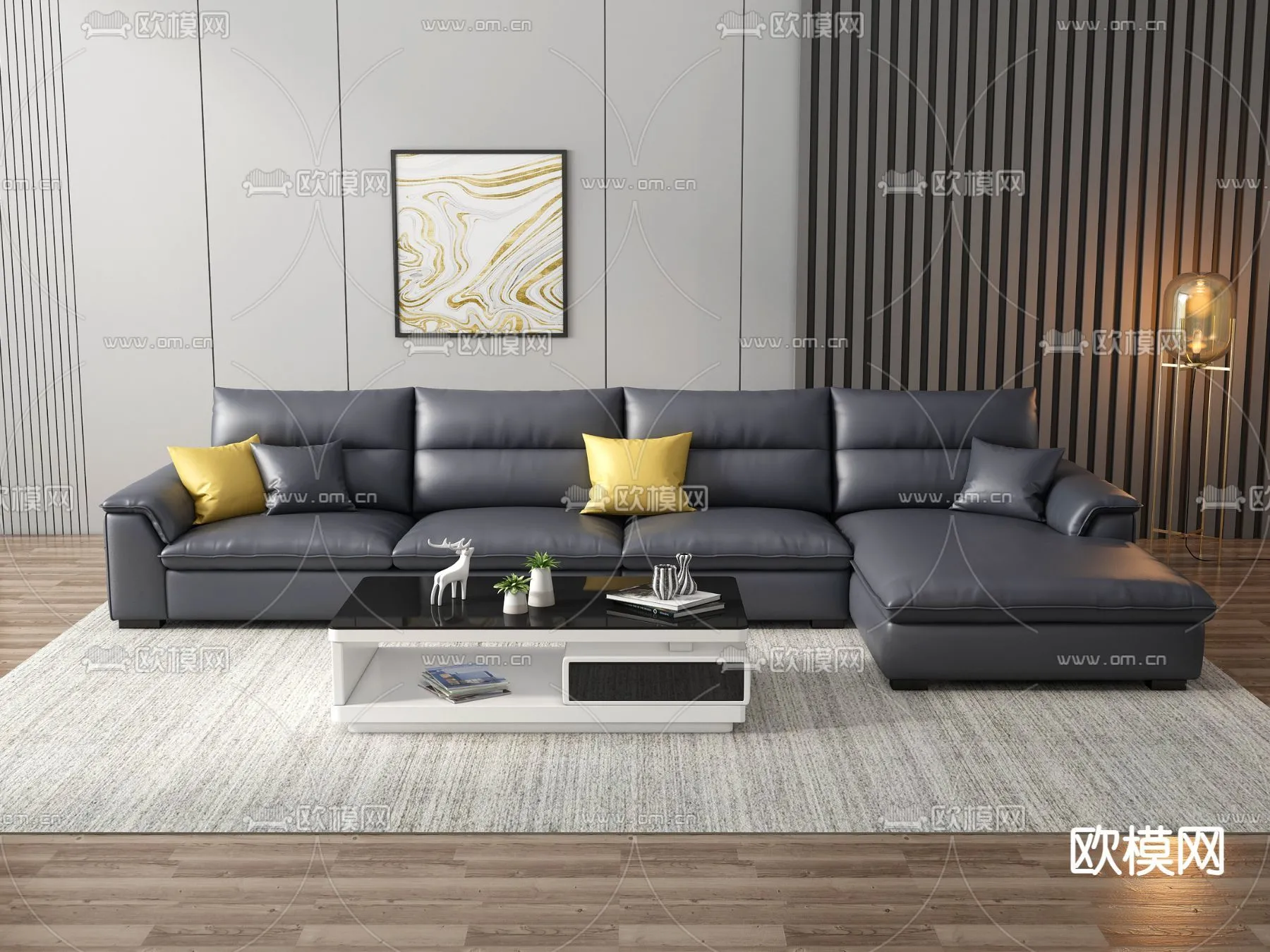 FURNITURE – SOFA – 3D Model For Interior Design – 11102