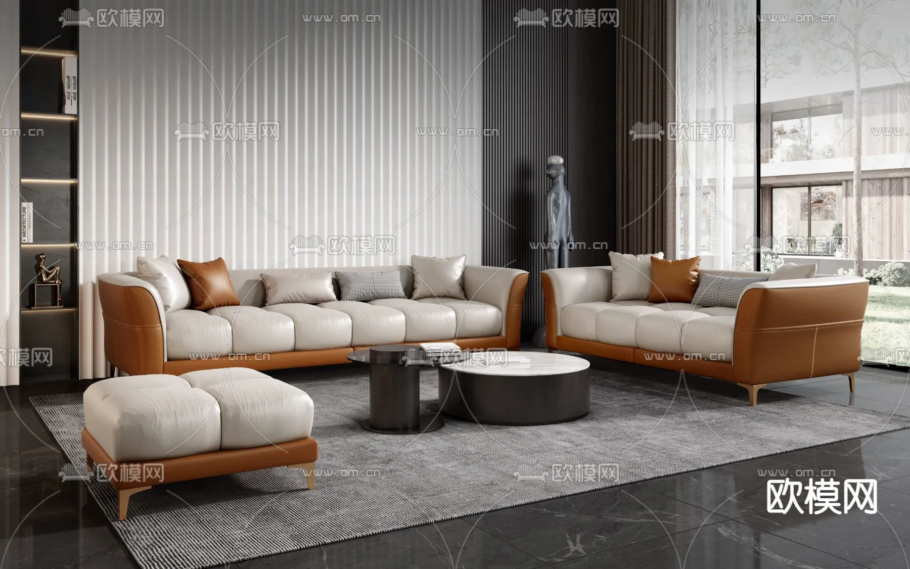 FURNITURE – SOFA – 3D Model For Interior Design – 11105