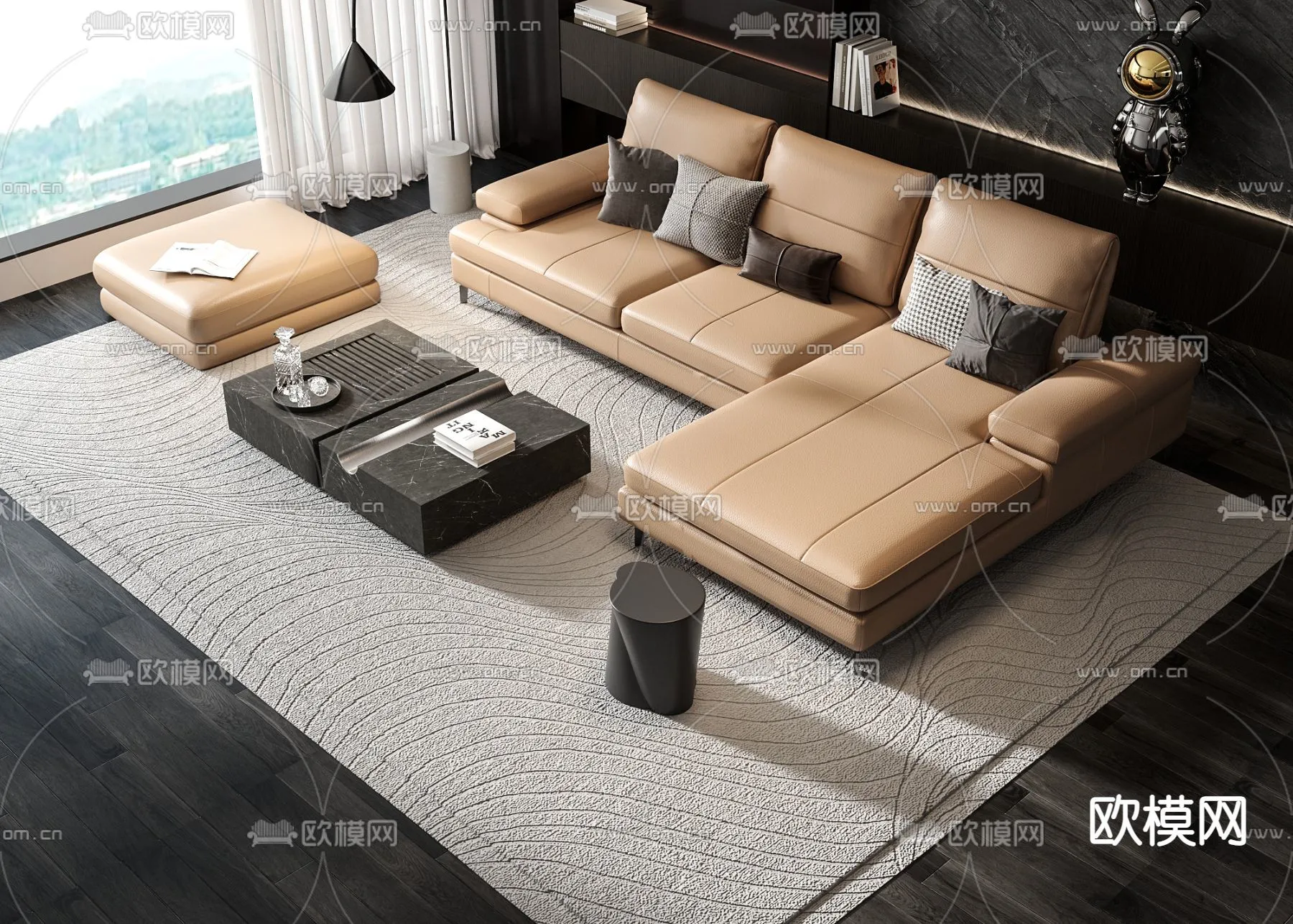 FURNITURE – SOFA – 3D Model For Interior Design – 11114