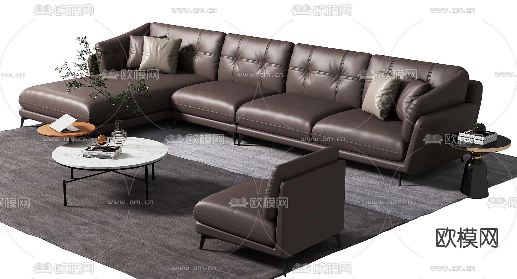 FURNITURE – SOFA – 3D Model For Interior Design – 11115