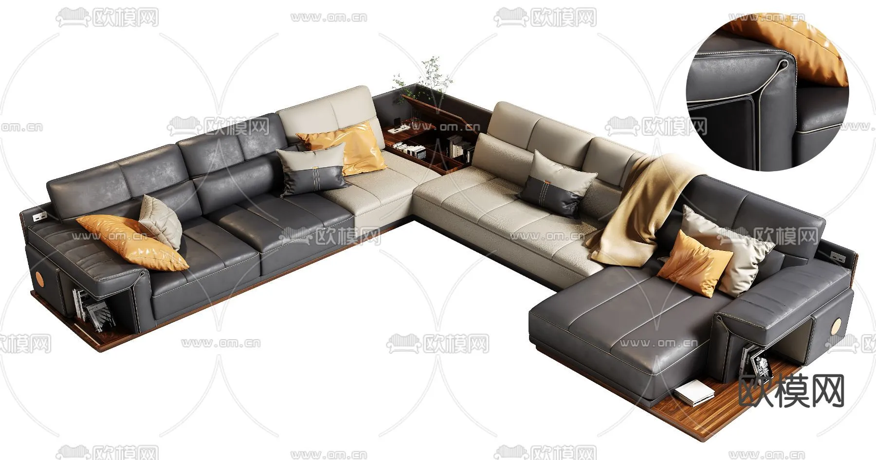 FURNITURE – SOFA – 3D Model For Interior Design – 11117