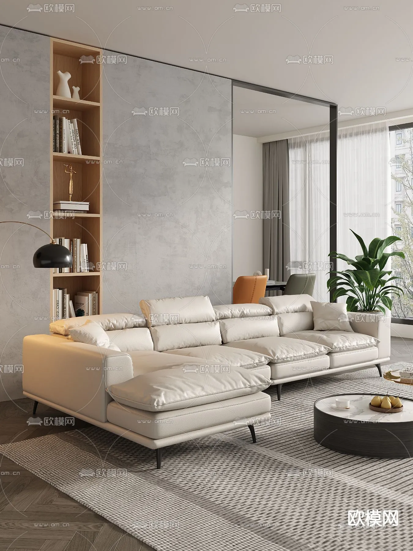 FURNITURE – SOFA – 3D Model For Interior Design – 11118