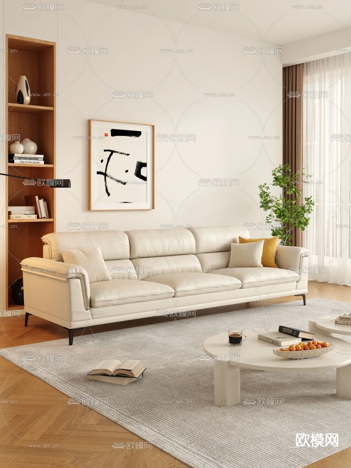 FURNITURE – SOFA – 3D Model For Interior Design – 11123