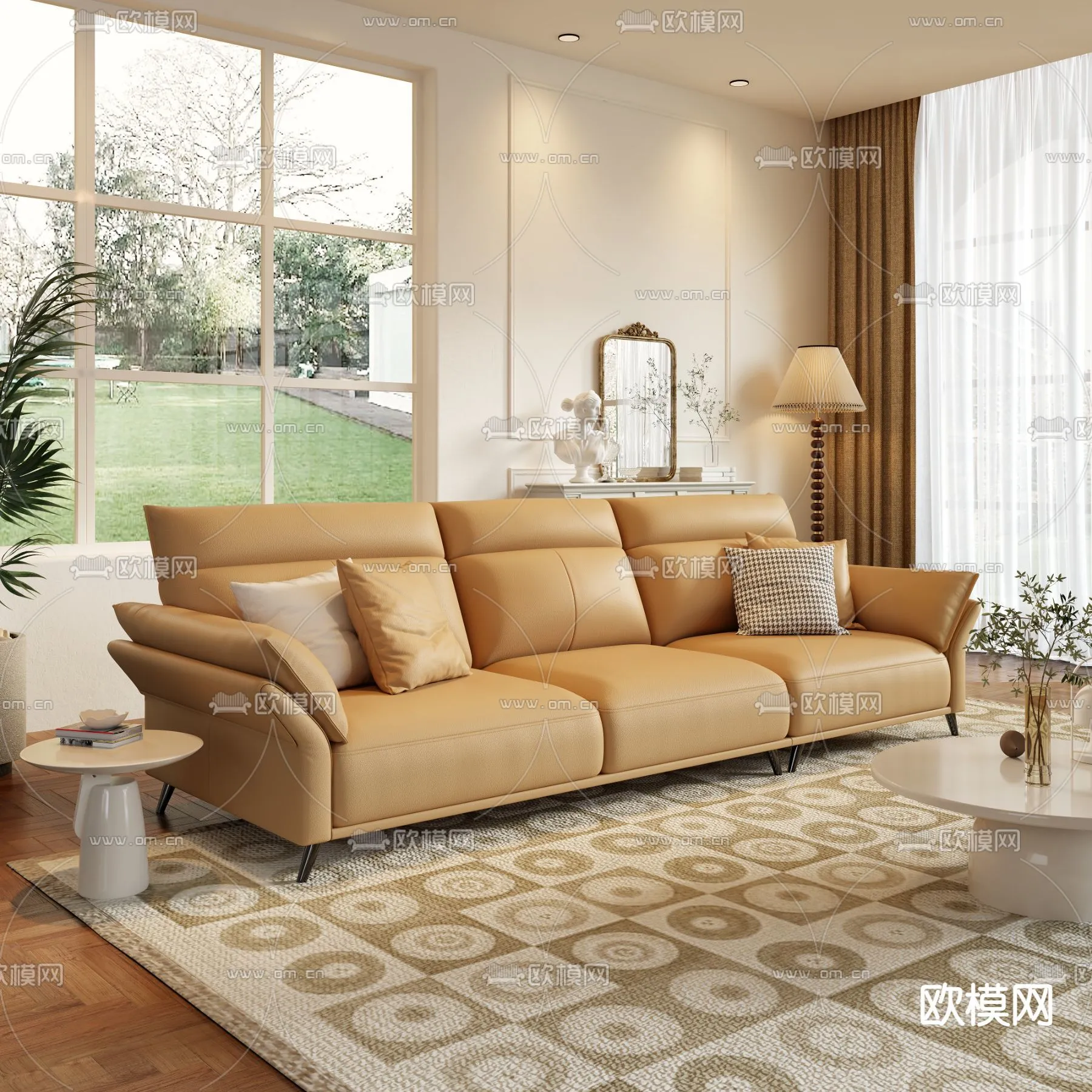 FURNITURE – SOFA – 3D Model For Interior Design – 11127