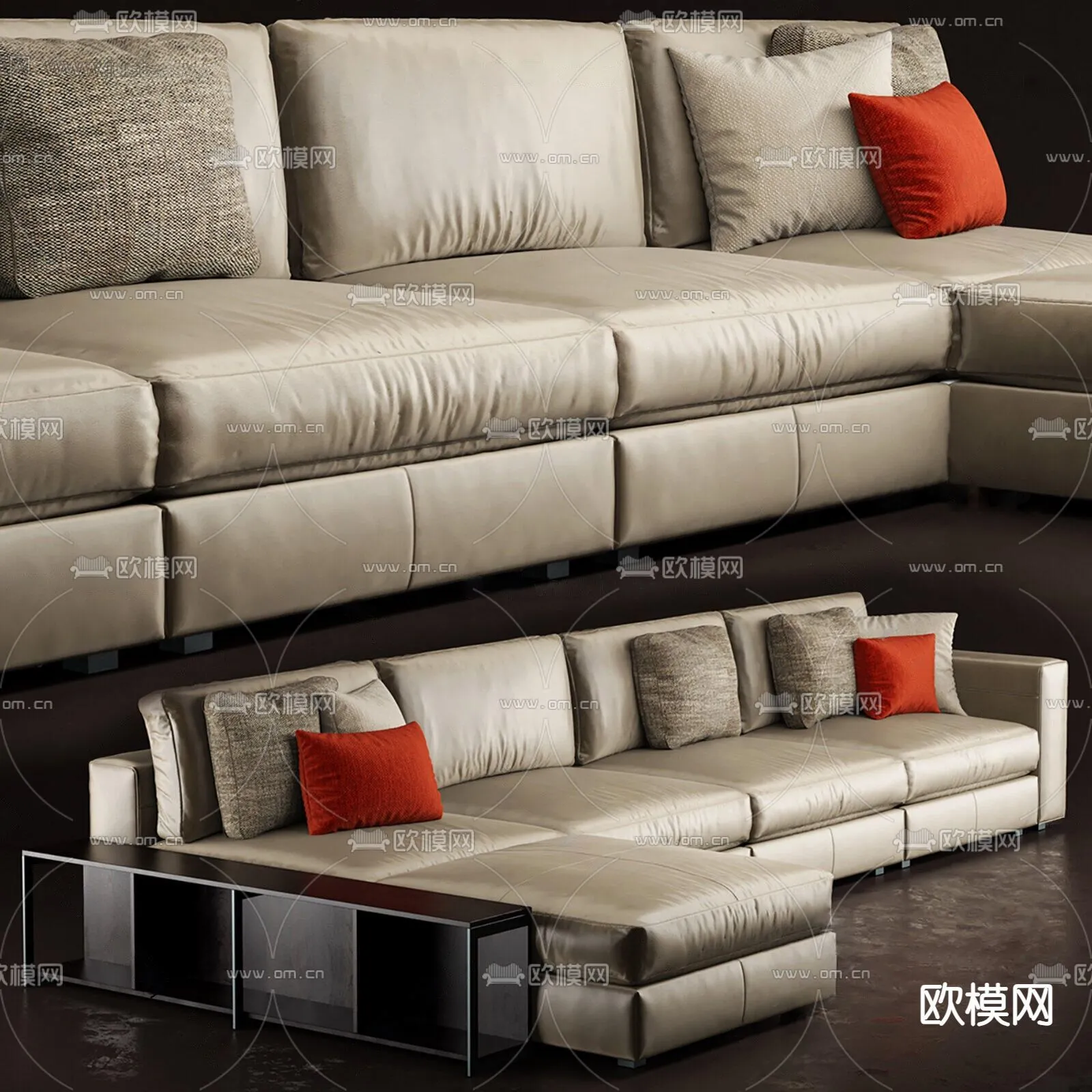 FURNITURE – SOFA – 3D Model For Interior Design – 11129