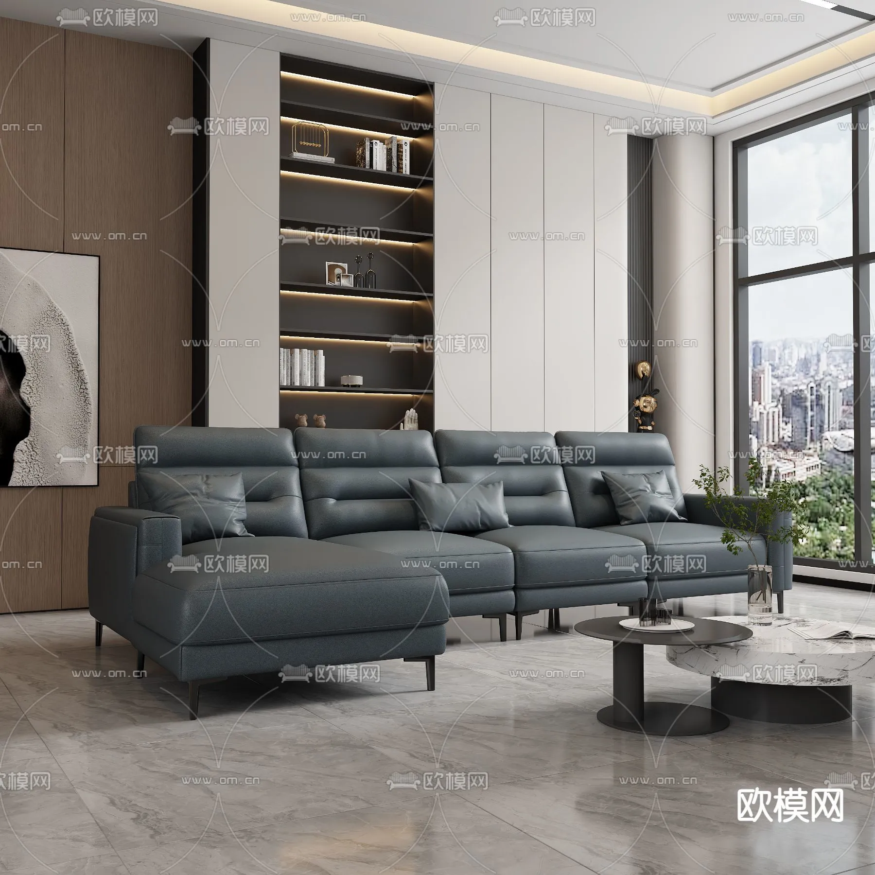 FURNITURE – SOFA – 3D Model For Interior Design – 11133