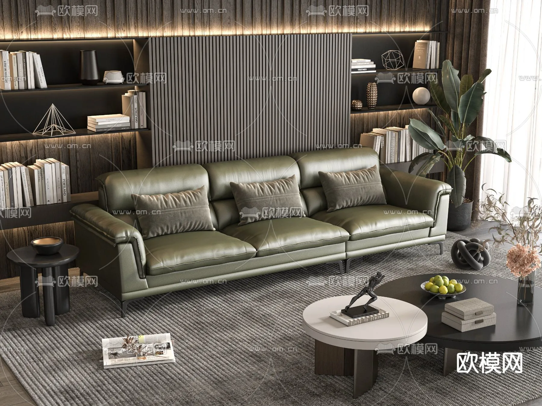 FURNITURE – SOFA – 3D Model For Interior Design – 11134