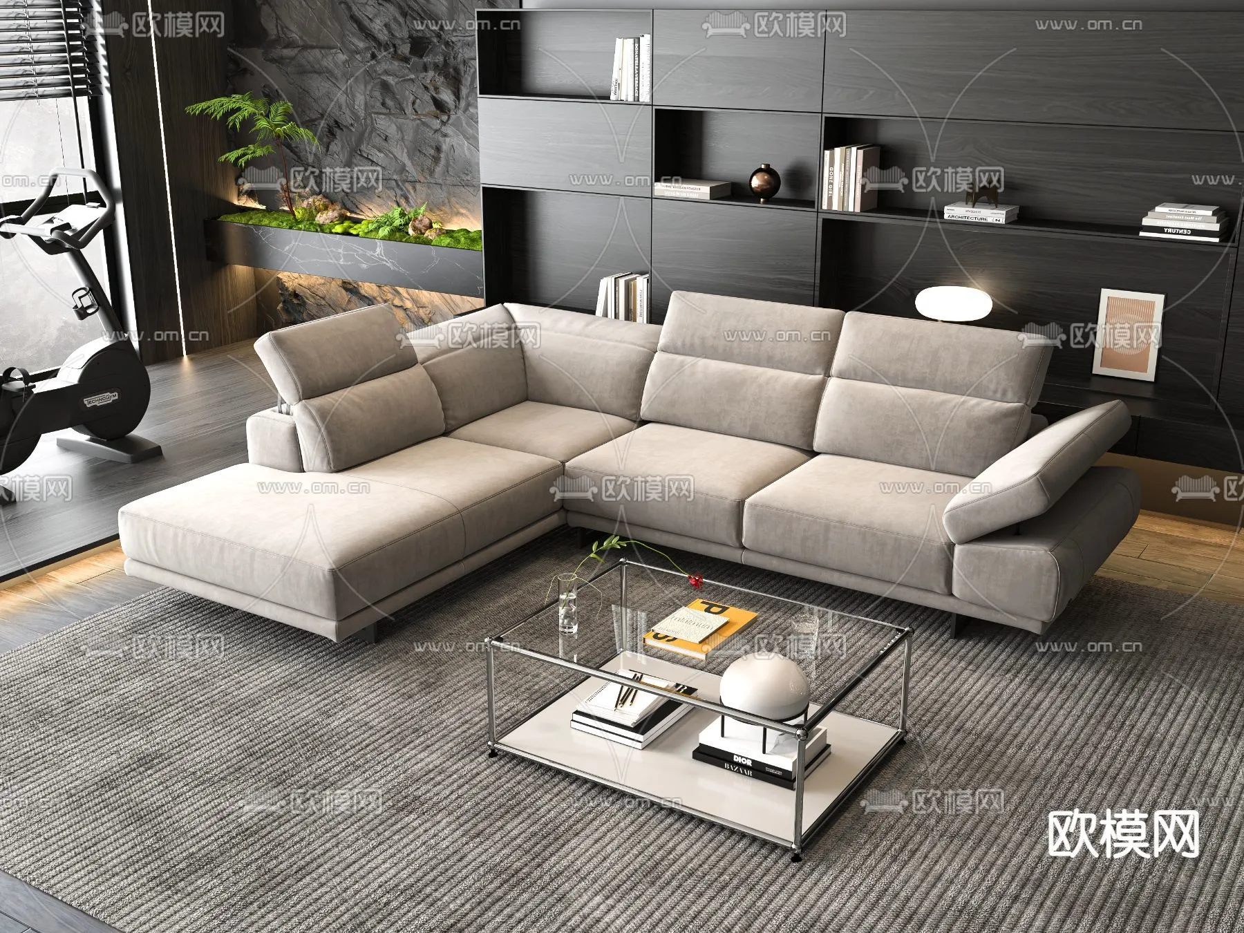 FURNITURE – SOFA – 3D Model For Interior Design – 11137