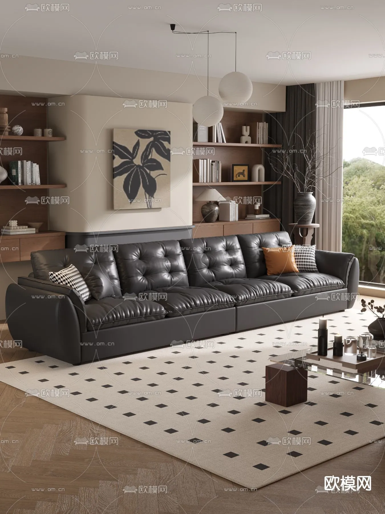 FURNITURE – SOFA – 3D Model For Interior Design – 11147