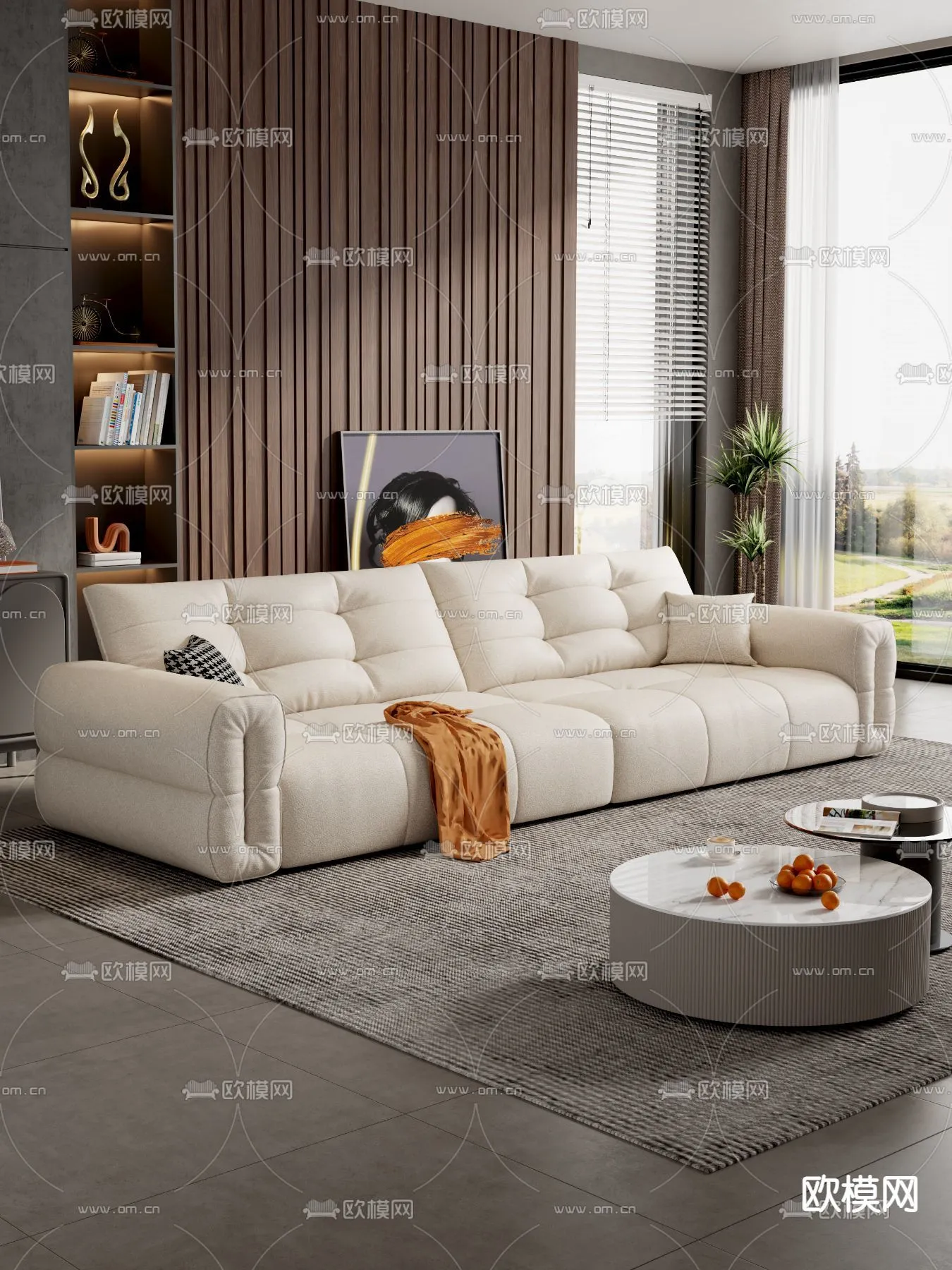 FURNITURE – SOFA – 3D Model For Interior Design – 11148