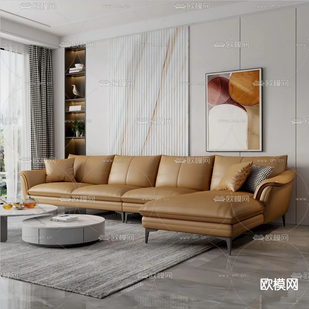 FURNITURE – SOFA – 3D Model For Interior Design – 11153