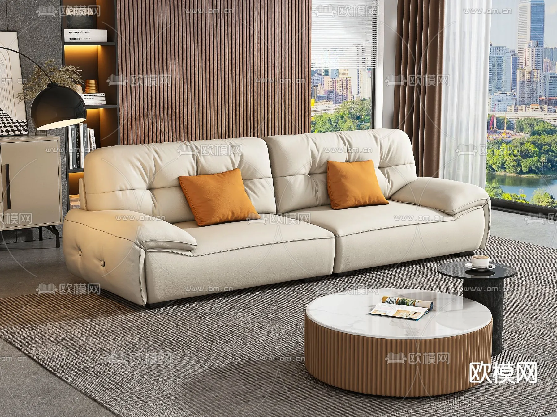 FURNITURE – SOFA – 3D Model For Interior Design – 11155