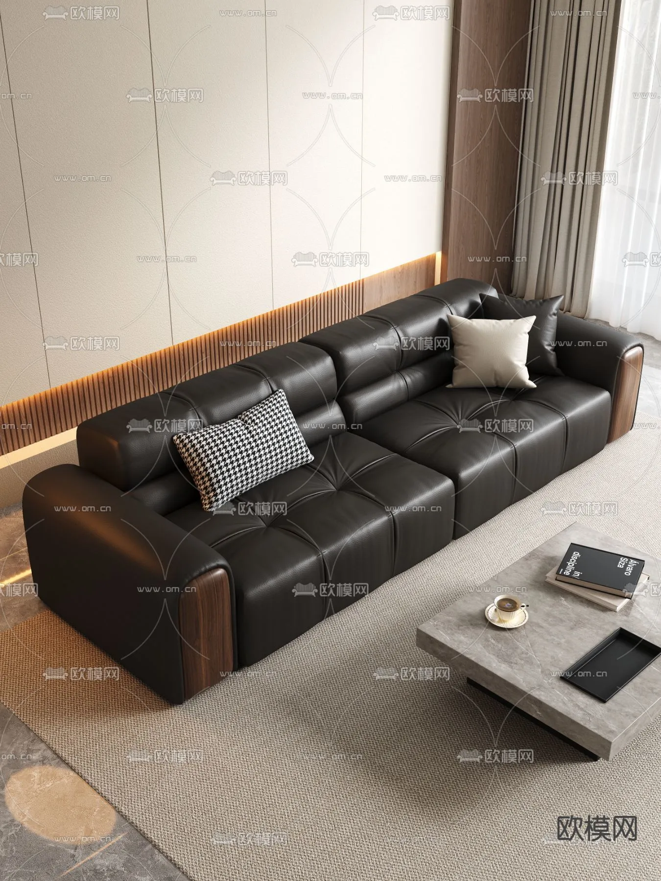 FURNITURE – SOFA – 3D Model For Interior Design – 11157
