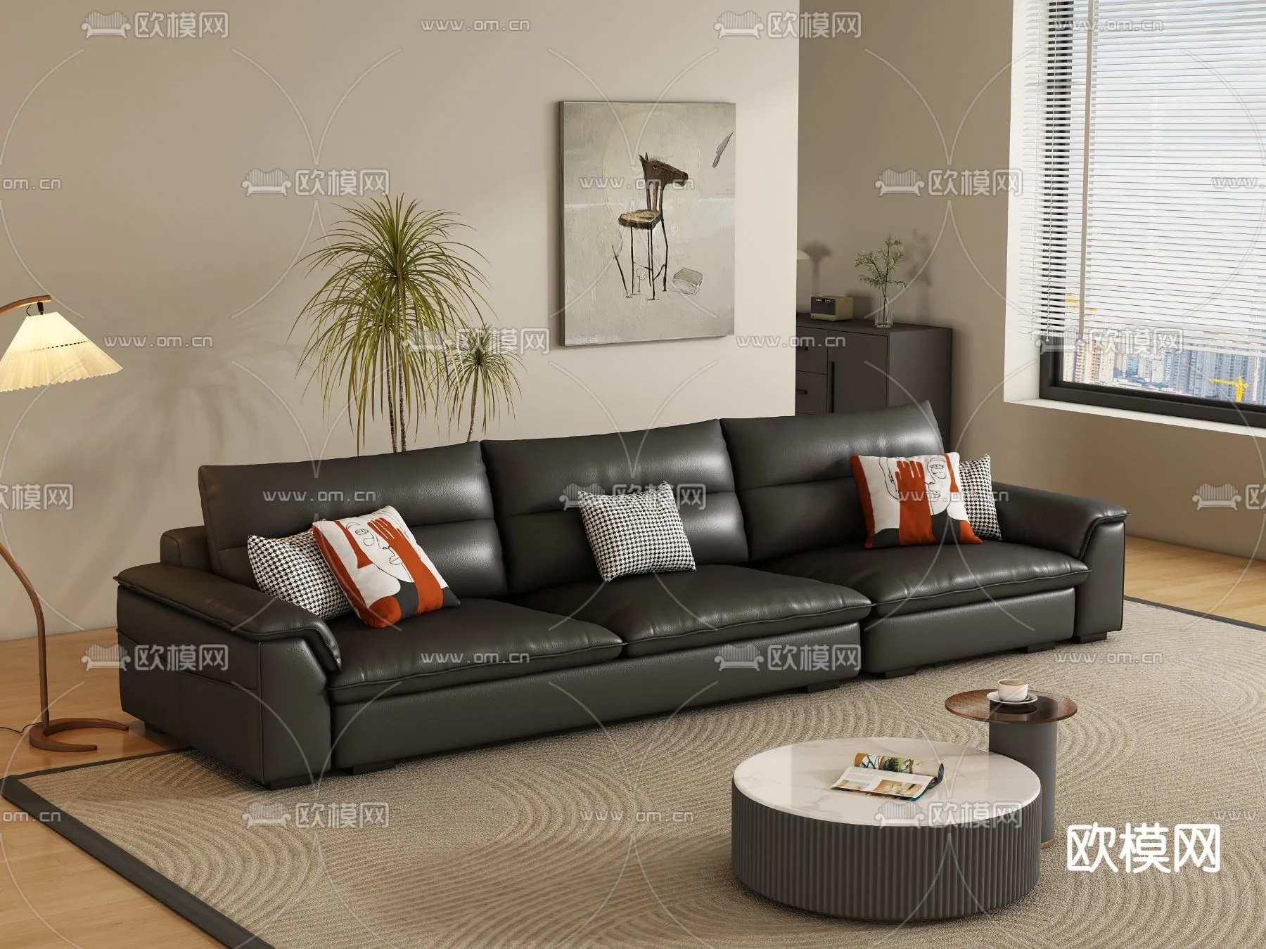 FURNITURE – SOFA – 3D Model For Interior Design – 11159