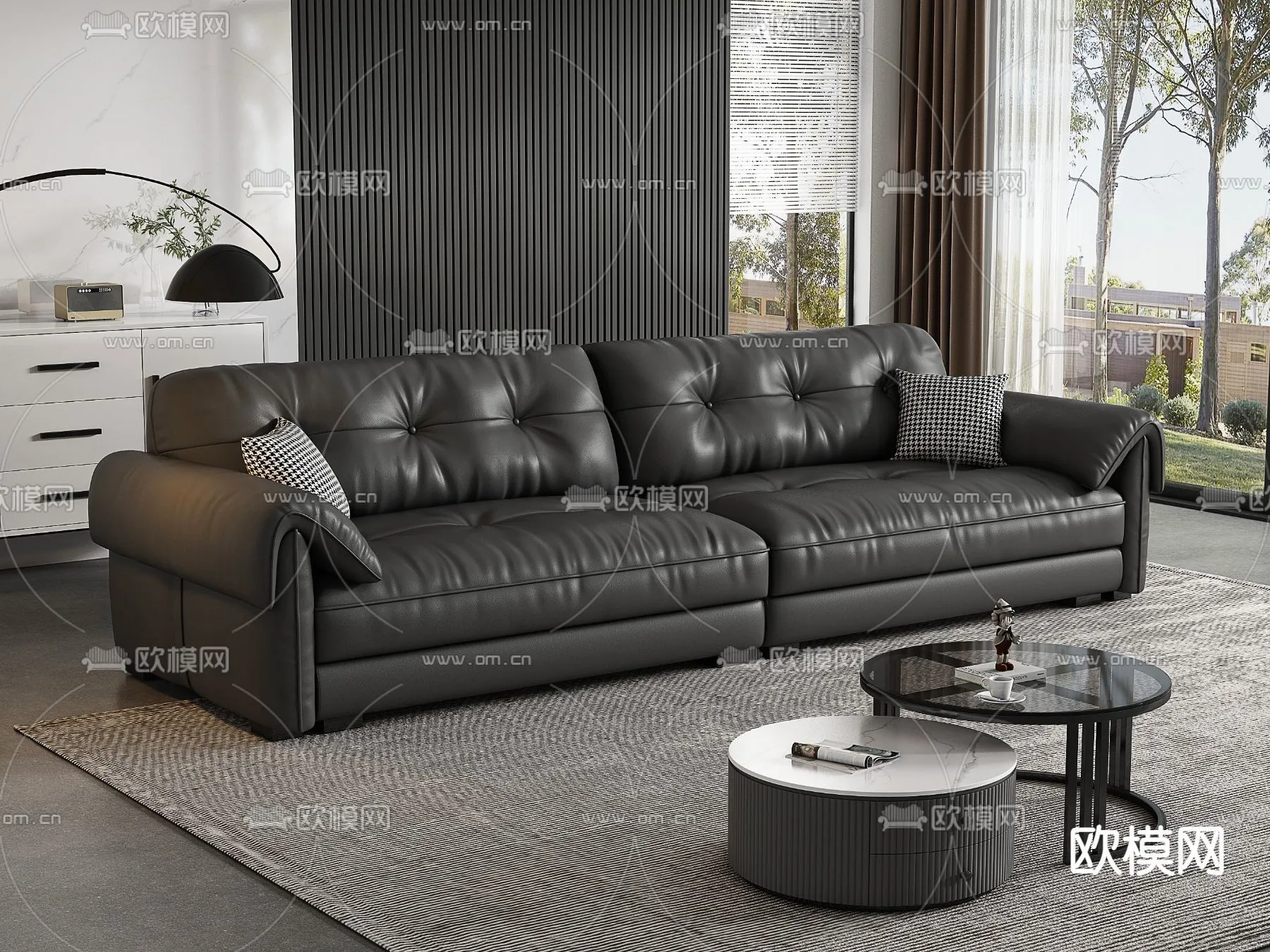 FURNITURE – SOFA – 3D Model For Interior Design – 11160