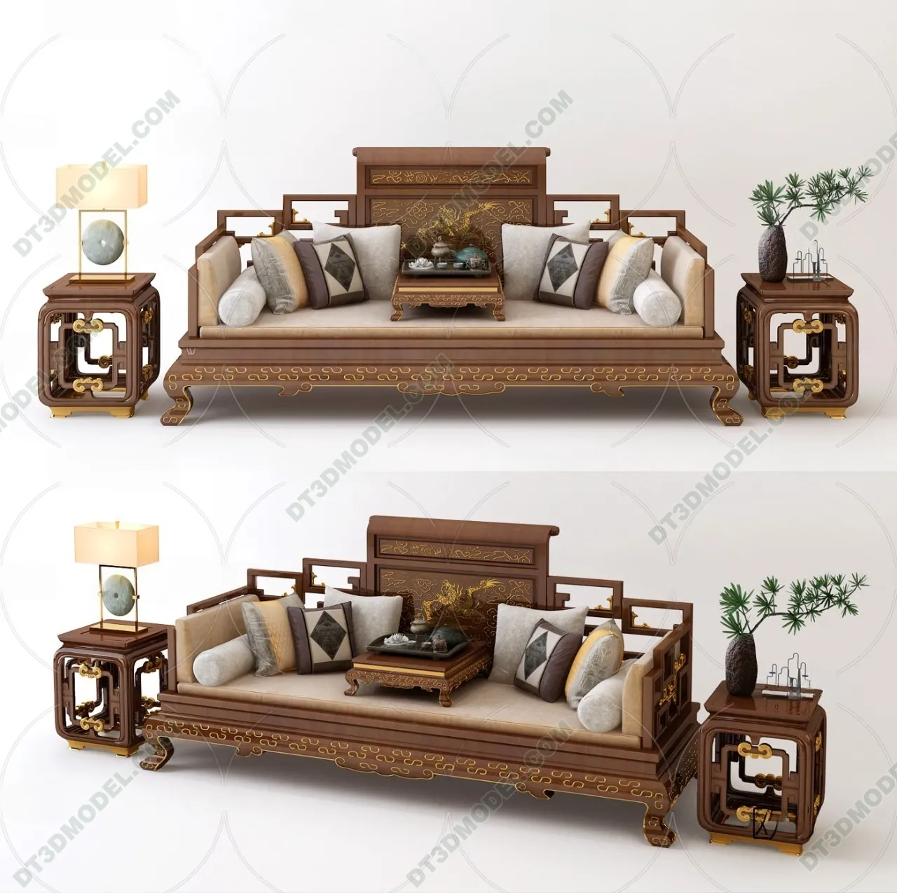 FURNITURE – SOFA – 3D Model For Interior Design – 11168