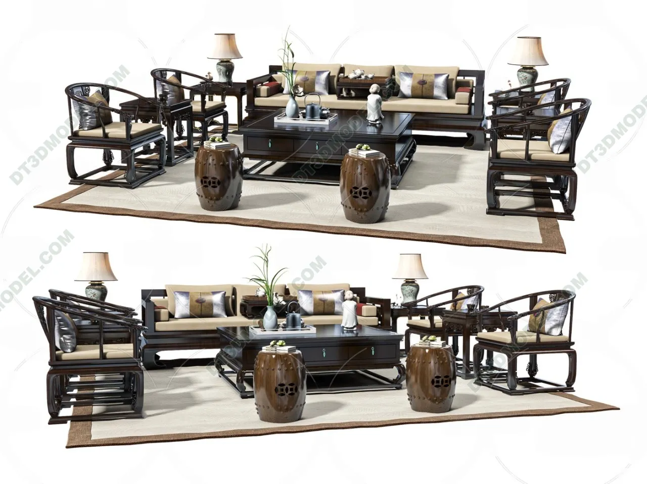 FURNITURE – SOFA – 3D Model For Interior Design – 11171