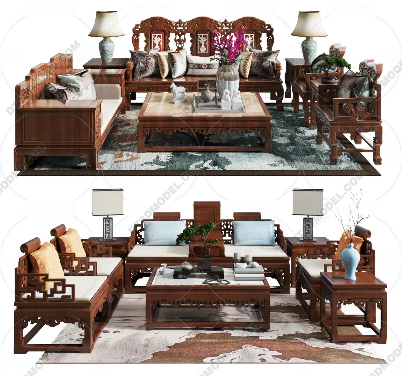 FURNITURE – SOFA – 3D Model For Interior Design – 11176