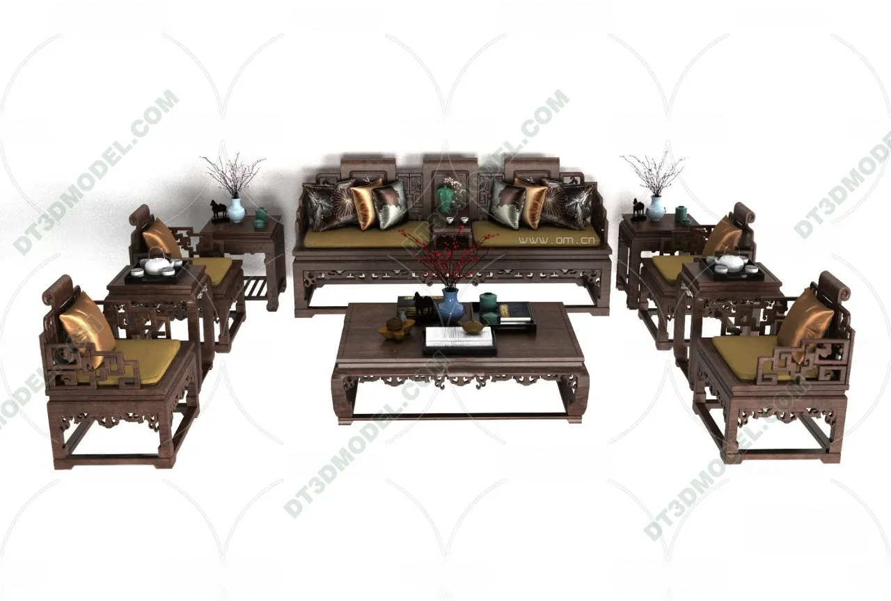 FURNITURE – SOFA – 3D Model For Interior Design – 11182