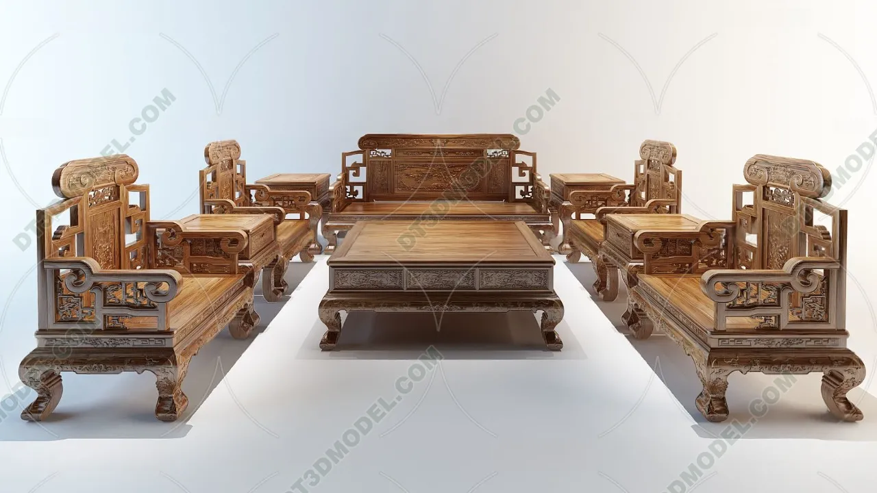 FURNITURE – SOFA – 3D Model For Interior Design – 11185