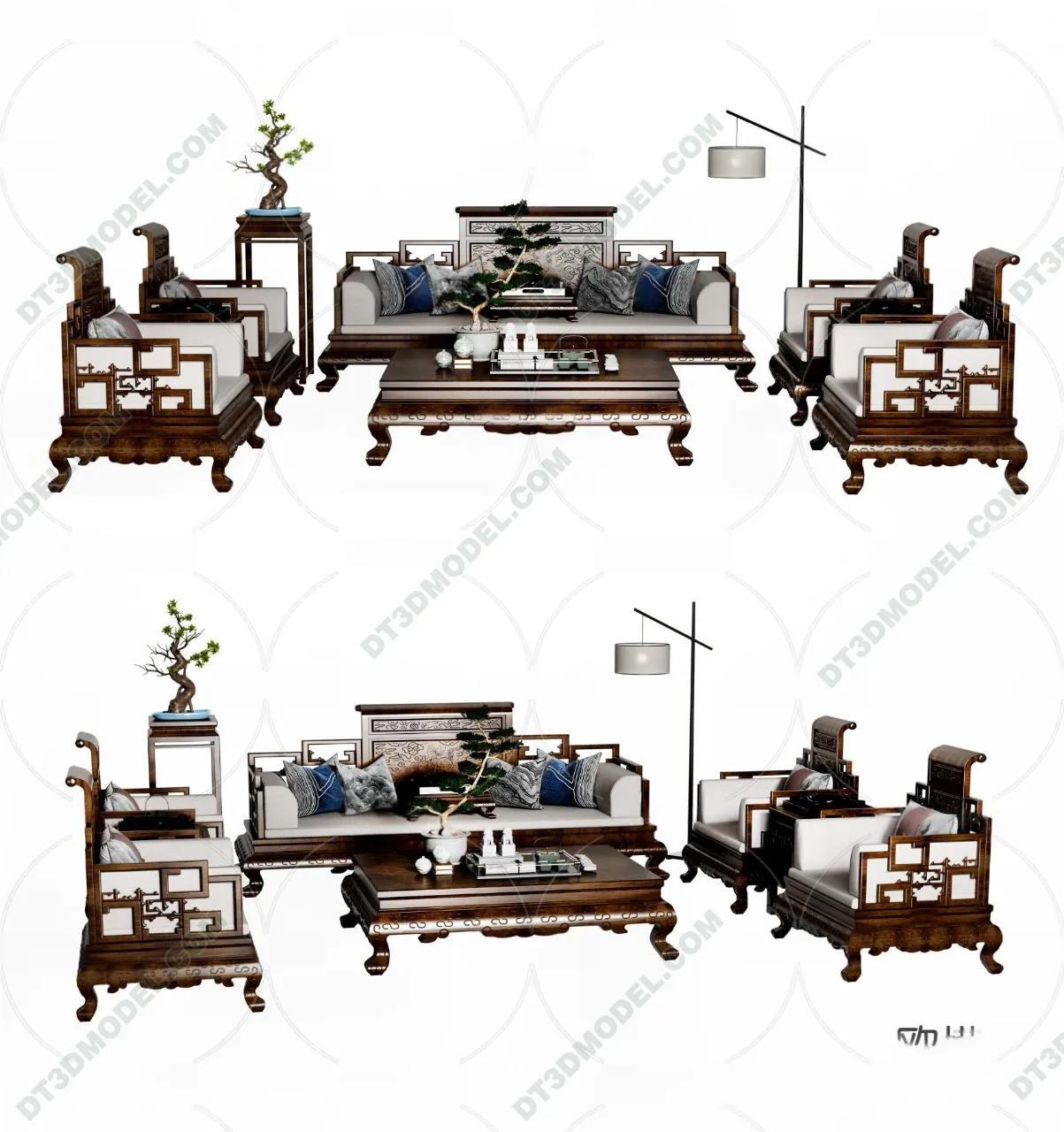 FURNITURE – SOFA – 3D Model For Interior Design – 11193