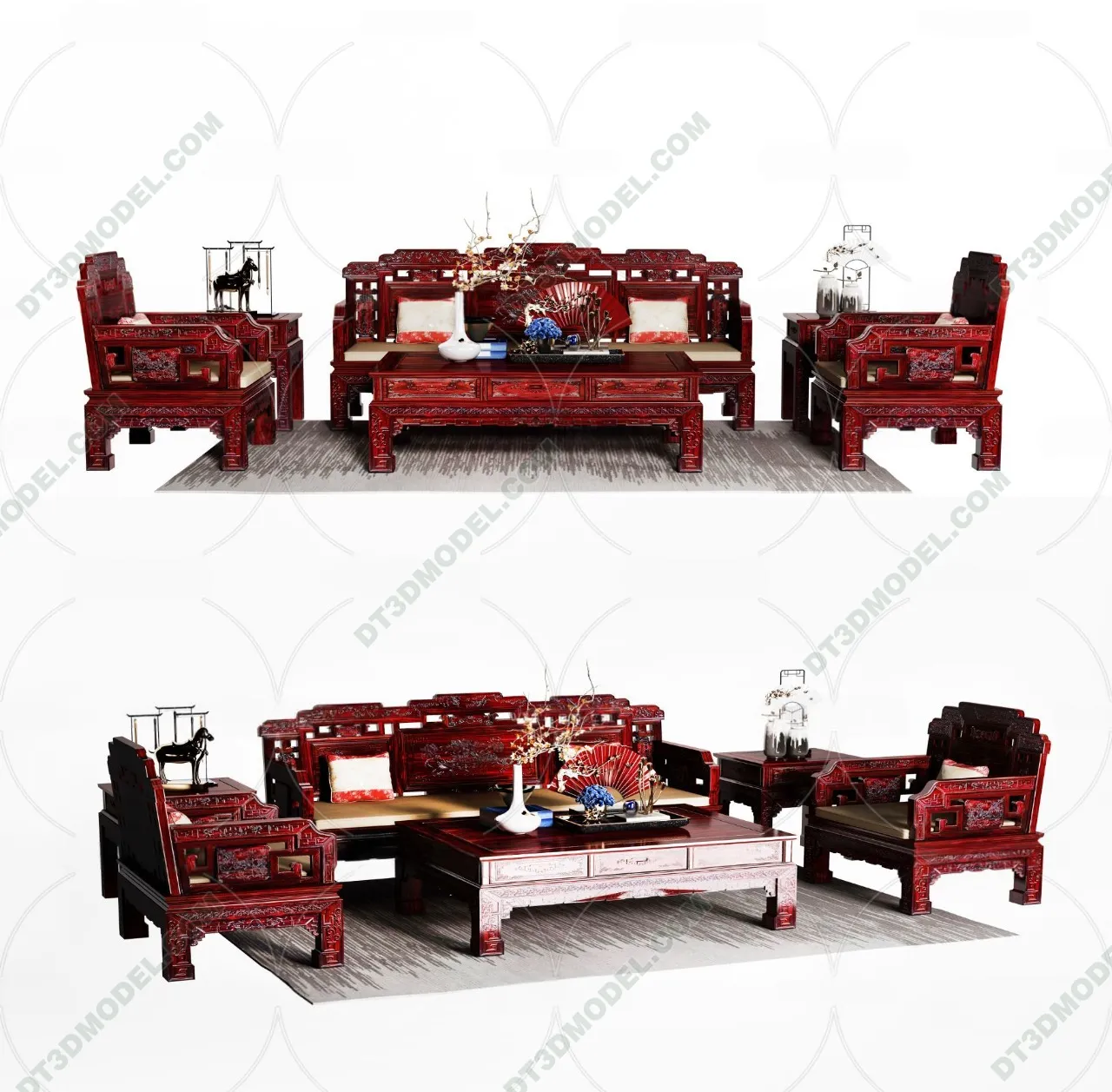 FURNITURE – SOFA – 3D Model For Interior Design – 11194