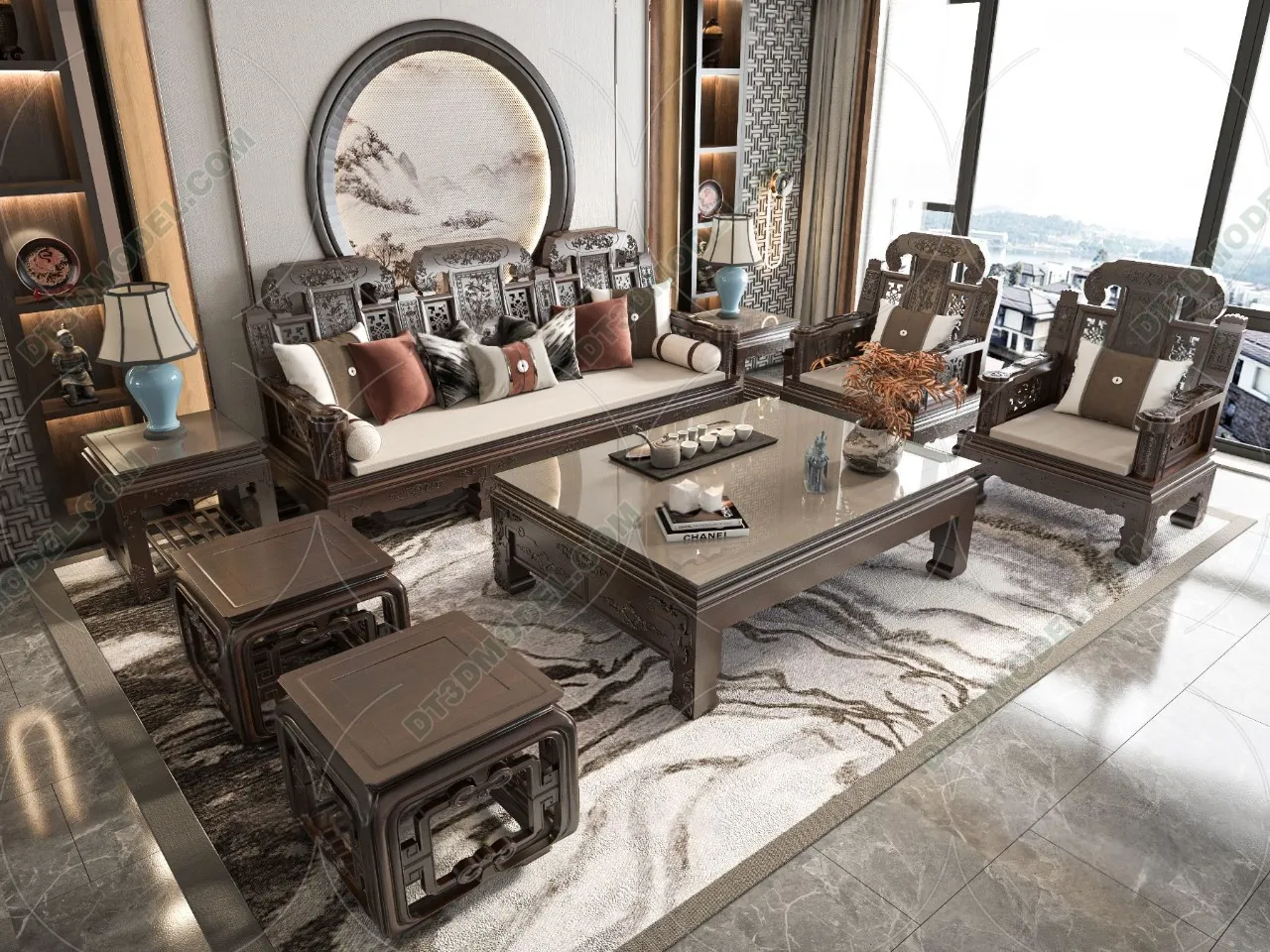 FURNITURE – SOFA – 3D Model For Interior Design – 11203