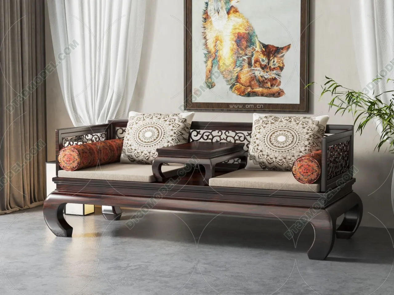 FURNITURE – SOFA – 3D Model For Interior Design – 11204