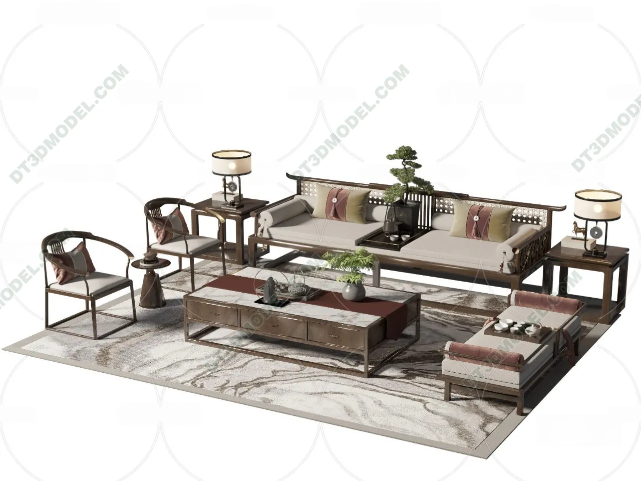 FURNITURE – SOFA – 3D Model For Interior Design – 11207