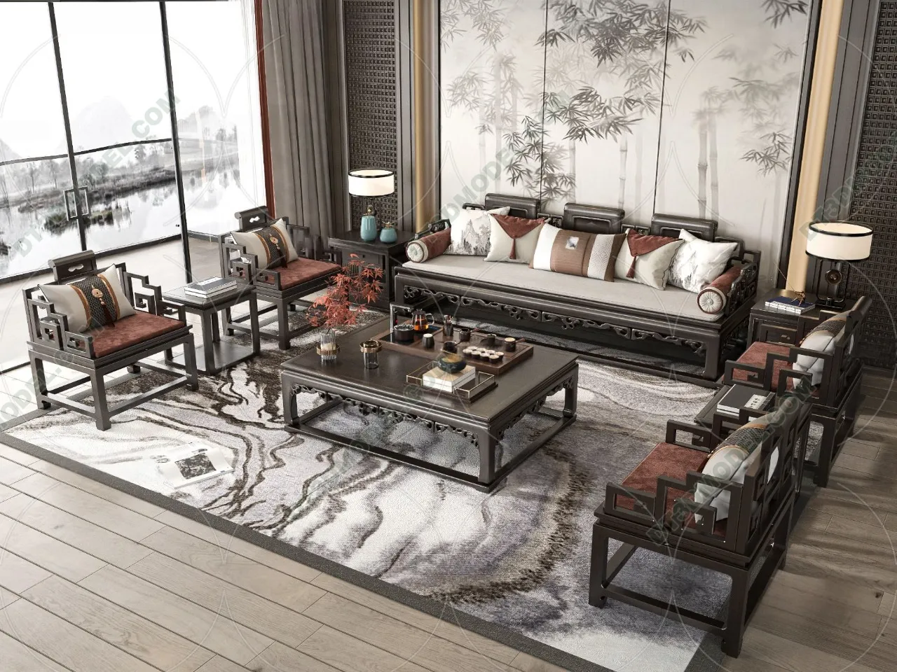 FURNITURE – SOFA – 3D Model For Interior Design – 11210