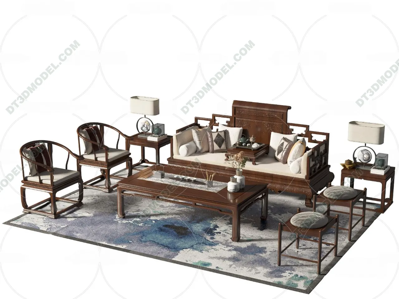 FURNITURE – SOFA – 3D Model For Interior Design – 11216