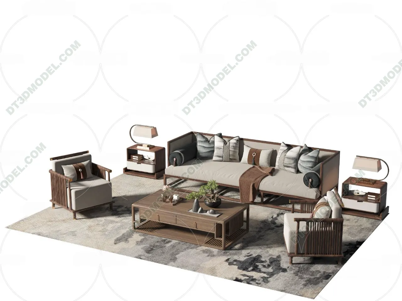 FURNITURE – SOFA – 3D Model For Interior Design – 11220