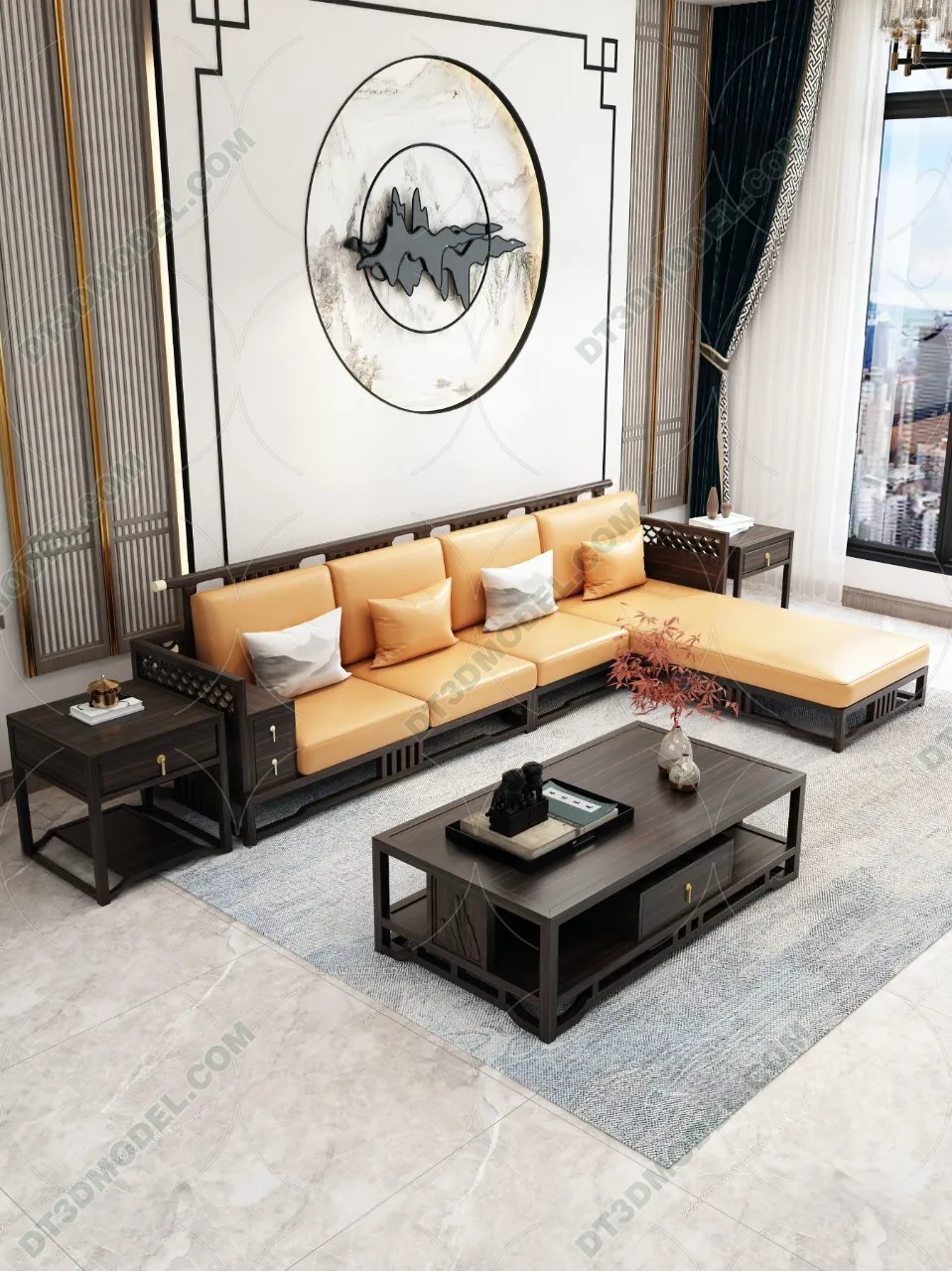 FURNITURE – SOFA – 3D Model For Interior Design – 11228