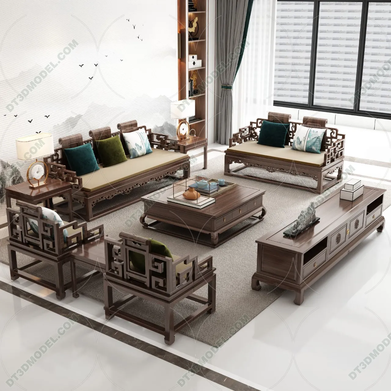 FURNITURE – SOFA – 3D Model For Interior Design – 11229