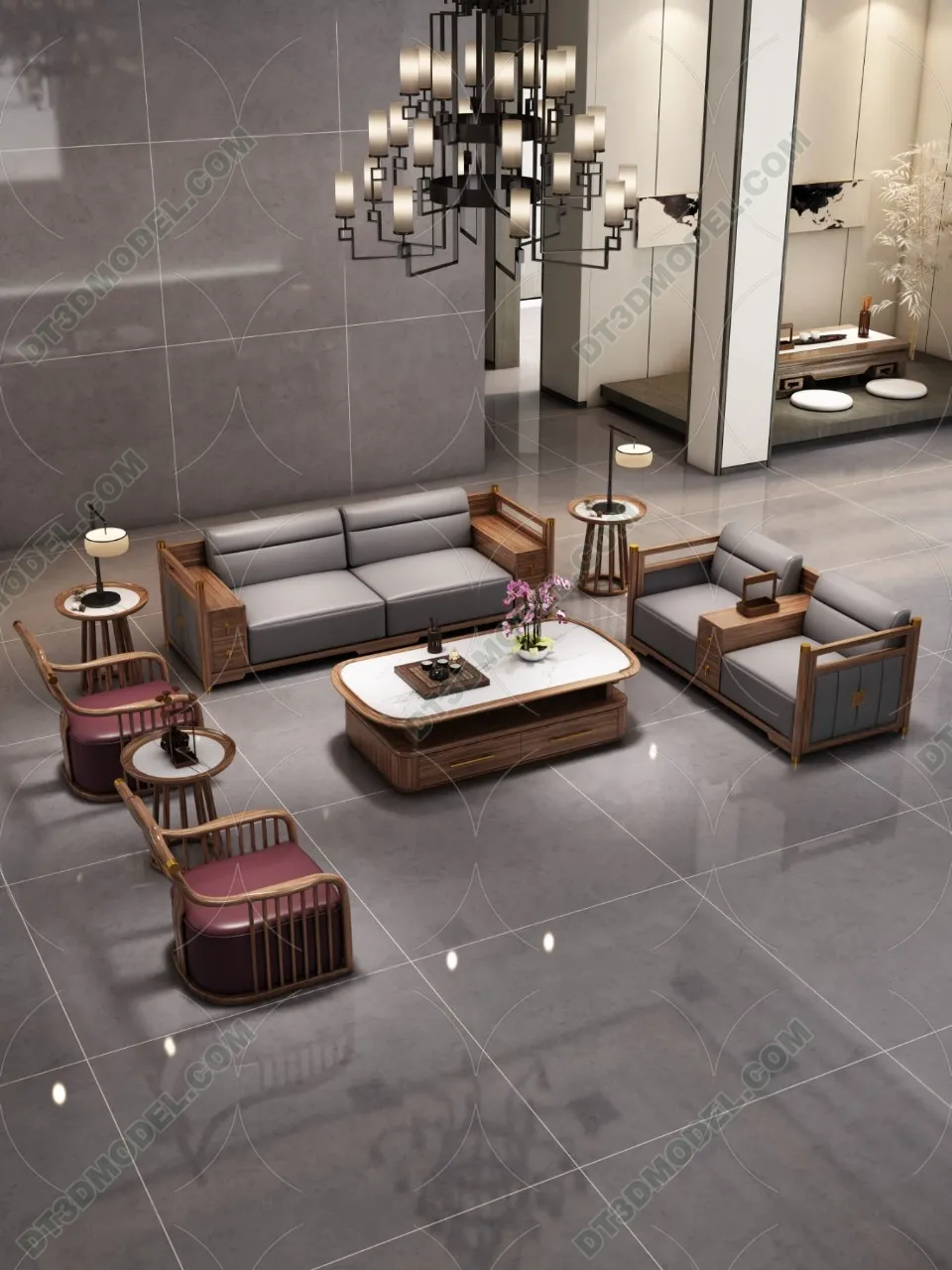 FURNITURE – SOFA – 3D Model For Interior Design – 11231