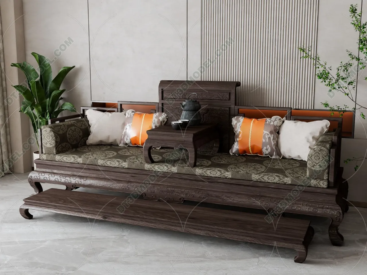 FURNITURE – SOFA – 3D Model For Interior Design – 11238