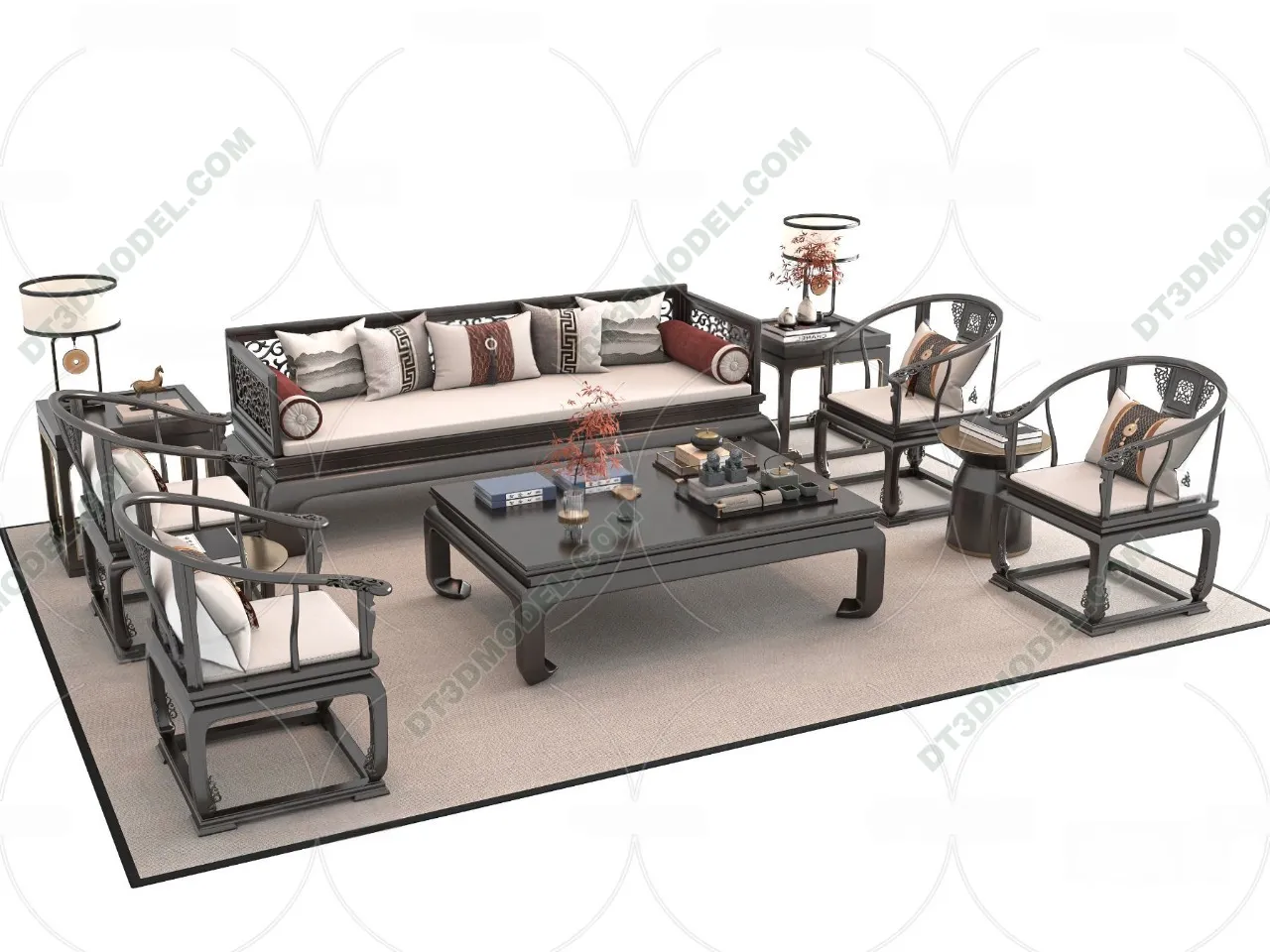 FURNITURE – SOFA – 3D Model For Interior Design – 11239