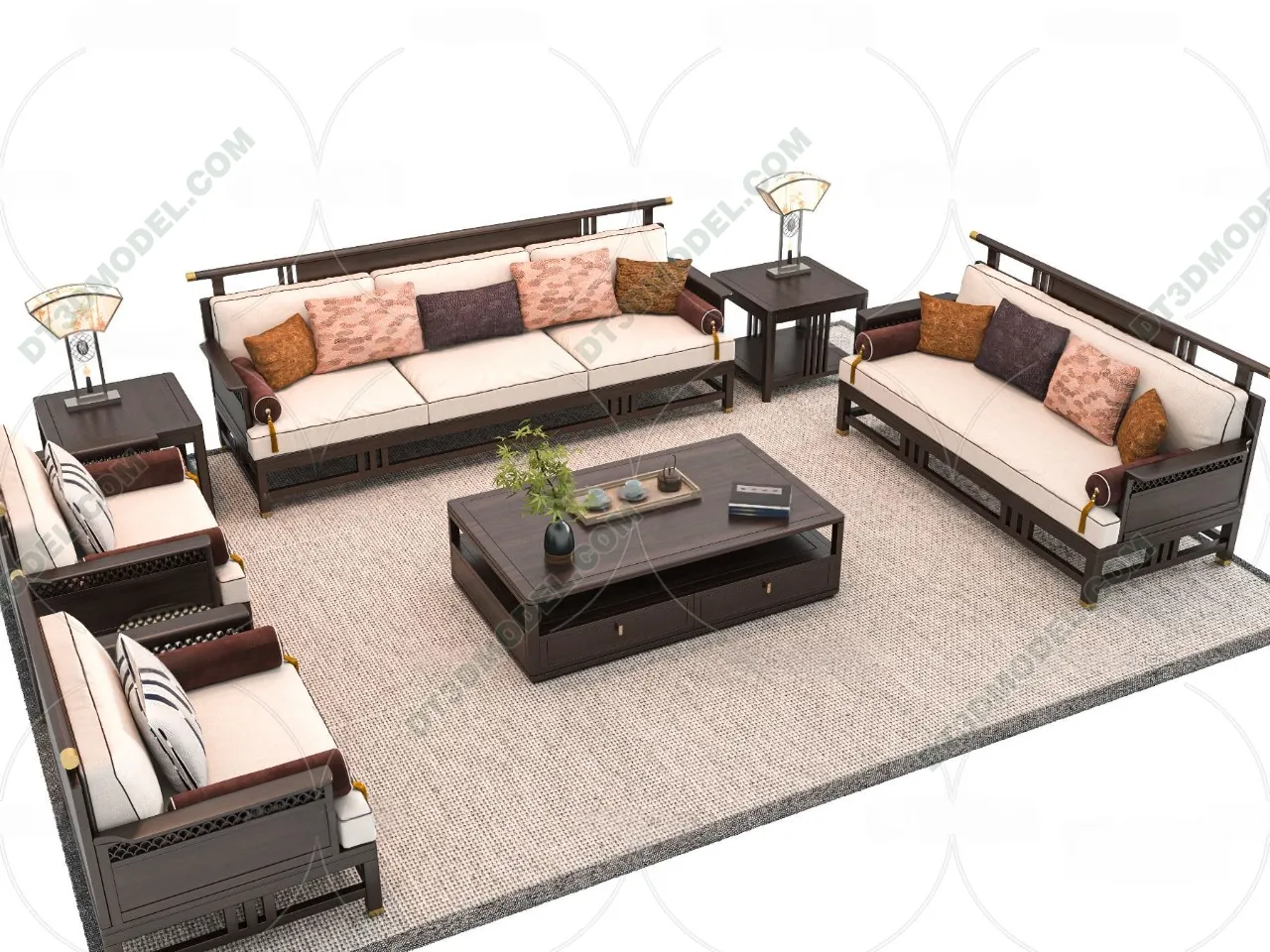 FURNITURE – SOFA – 3D Model For Interior Design – 11242