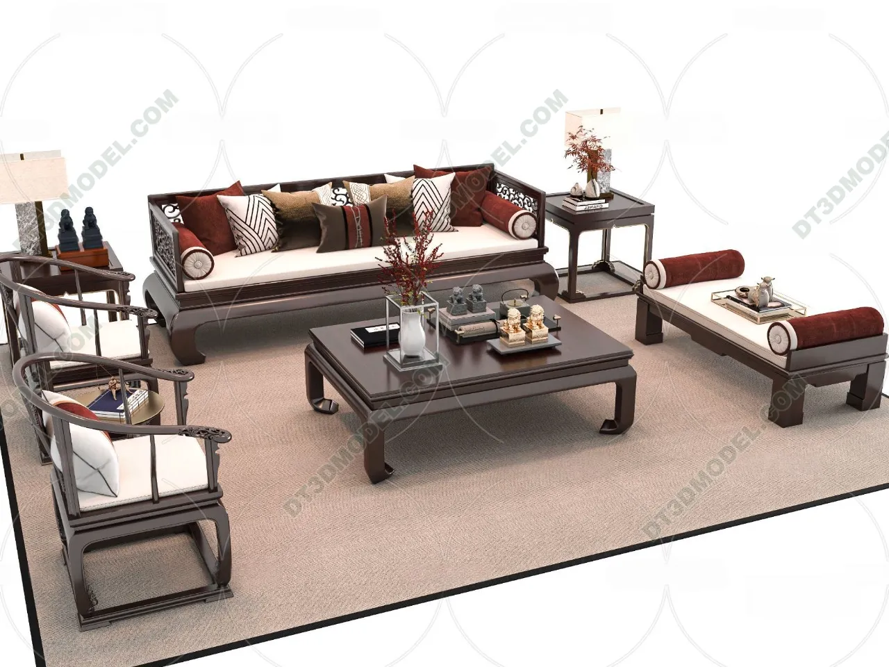 FURNITURE – SOFA – 3D Model For Interior Design – 11248