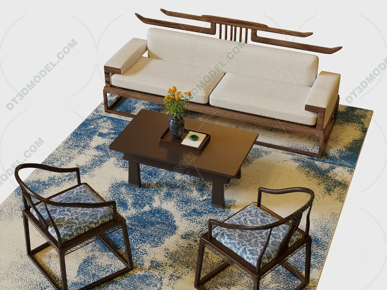 FURNITURE – SOFA – 3D Model For Interior Design – 11251