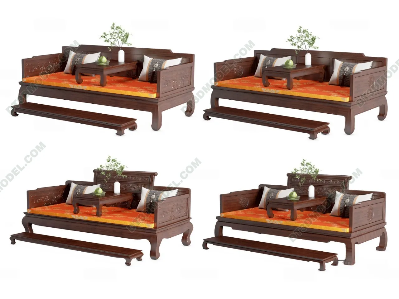 FURNITURE – SOFA – 3D Model For Interior Design – 11254