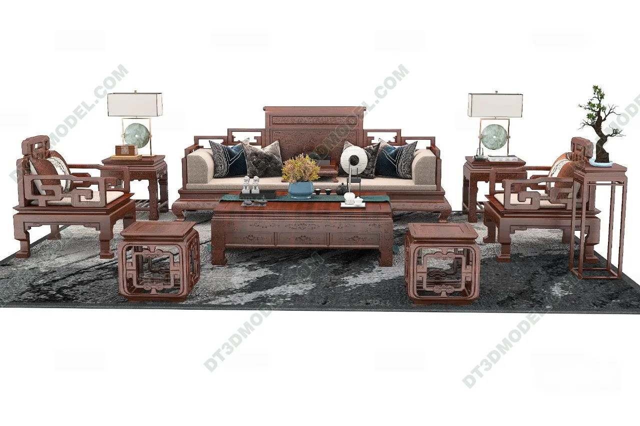 FURNITURE – SOFA – 3D Model For Interior Design – 11260