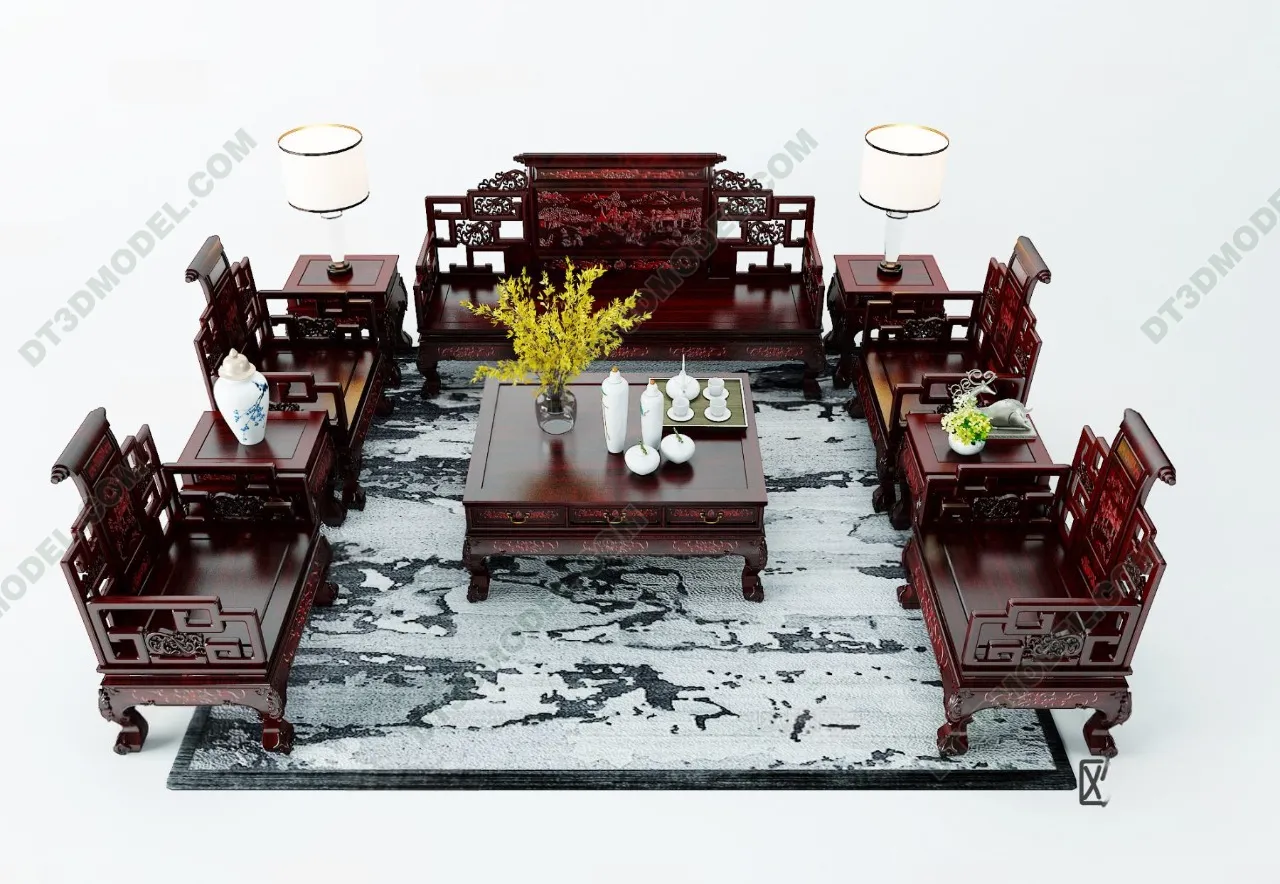 FURNITURE – SOFA – 3D Model For Interior Design – 11262