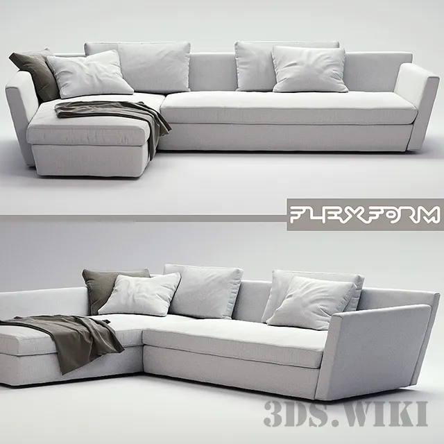 furniture – Sofa Flexform Adagio 3ds Max