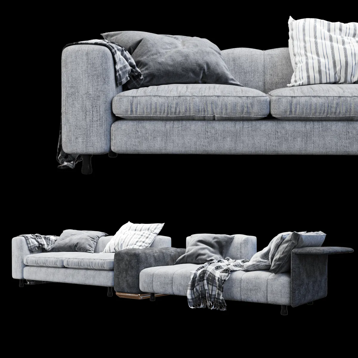 furniture – Sofa Freeman By Minotti 3ds Max