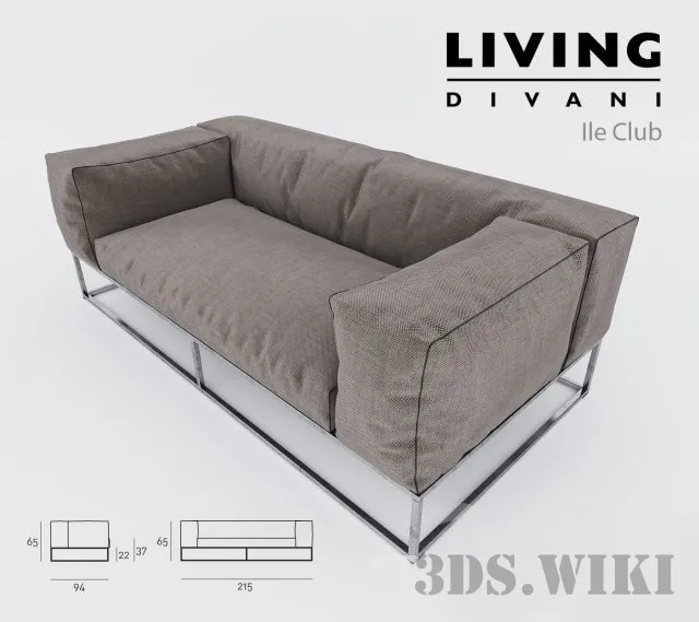 furniture – Sofa Ile Club 3ds Max