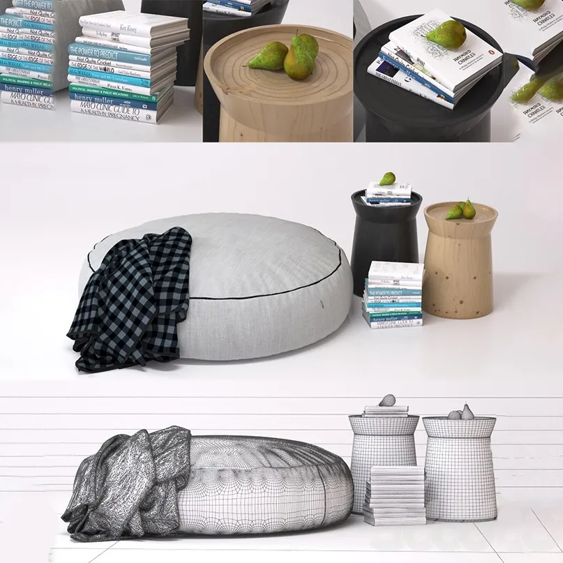 furniture – Soft pouf 9 3ds Max