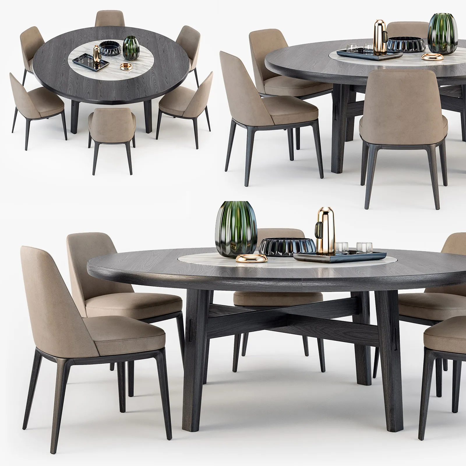 furniture – Sophie table with chairs 04 3ds Max